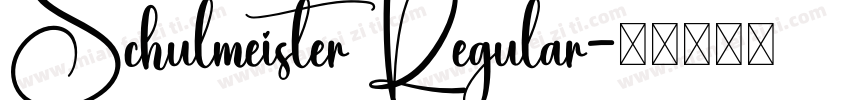 Schulmeister Regular字体转换